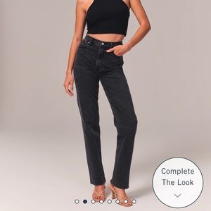 New With Tags Black 90s Straight Ultra High Rise Jeans Size 28/6XS